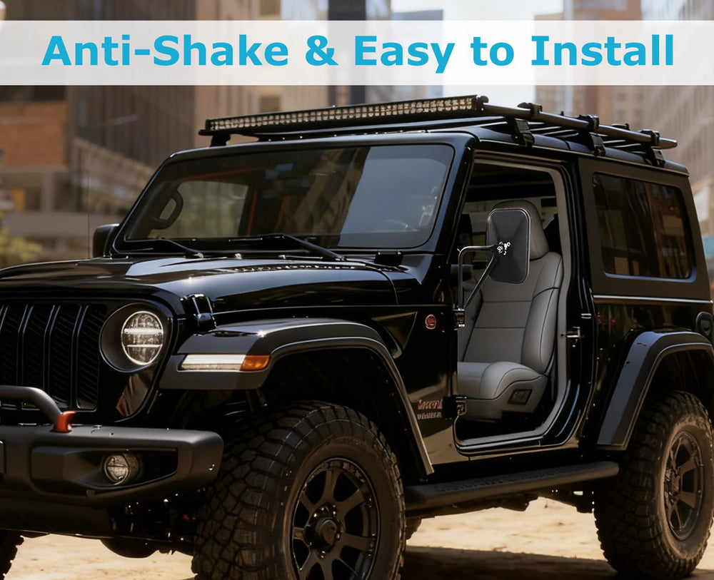 Locking knob secures LIBERRWAY mirrors for stable off-road use.