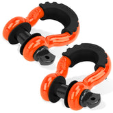 LIBERRWAY shackles 3/4-inch D-ring close-up, two-pack for versatile towing.
