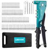 LIBRATON heavy-duty rivet gun angled view shows rugged metal build for durability.