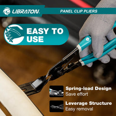 LIBRATON panel pliers illustrating narrow-gap penetration capability