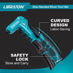 LIBRATON pop rivet set including 200 aluminum rivets for ready projects.