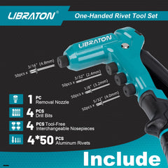 LIBRATON removal nozzle makes rivet removal quick and clean.