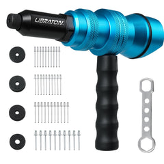 LIBRATON rivet gun adapter offers quick drill-to-riveter conversion for on-site projects.