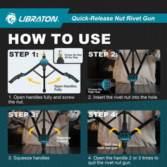 LIBRATON Rivet Nut Tool carrying case keeps components organized and portable.