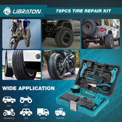 LIBRATON tire pressure pen tool checks air pressure after fixing.