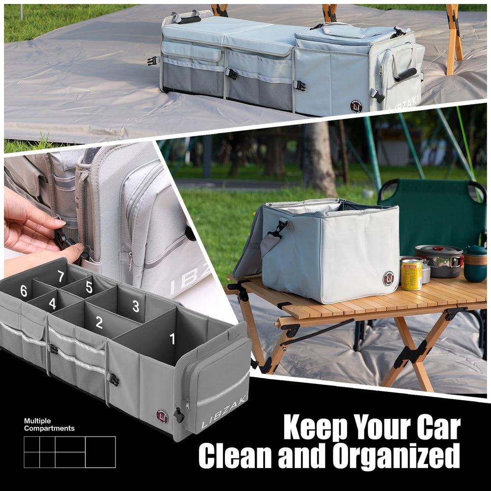 LIBZAKI trunk-storage solution fits cars, trucks, and SUVs.
