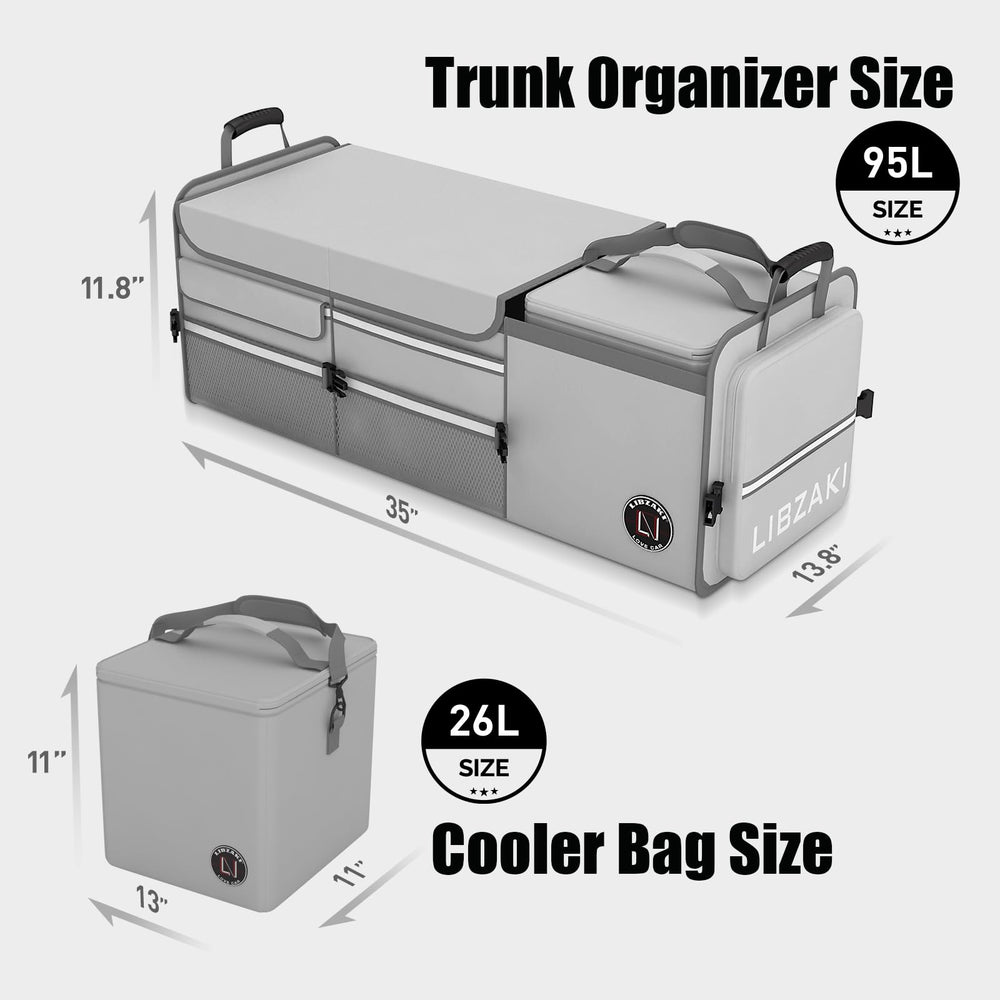 LIBZAKI organizer features reflective strips for night visibility.