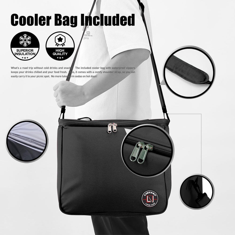 LIBZAKI trunk organizer with reflective strips for safety in low light