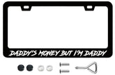 LICEPLAME Daddy's Money frame front view with bold stainless steel finish.
