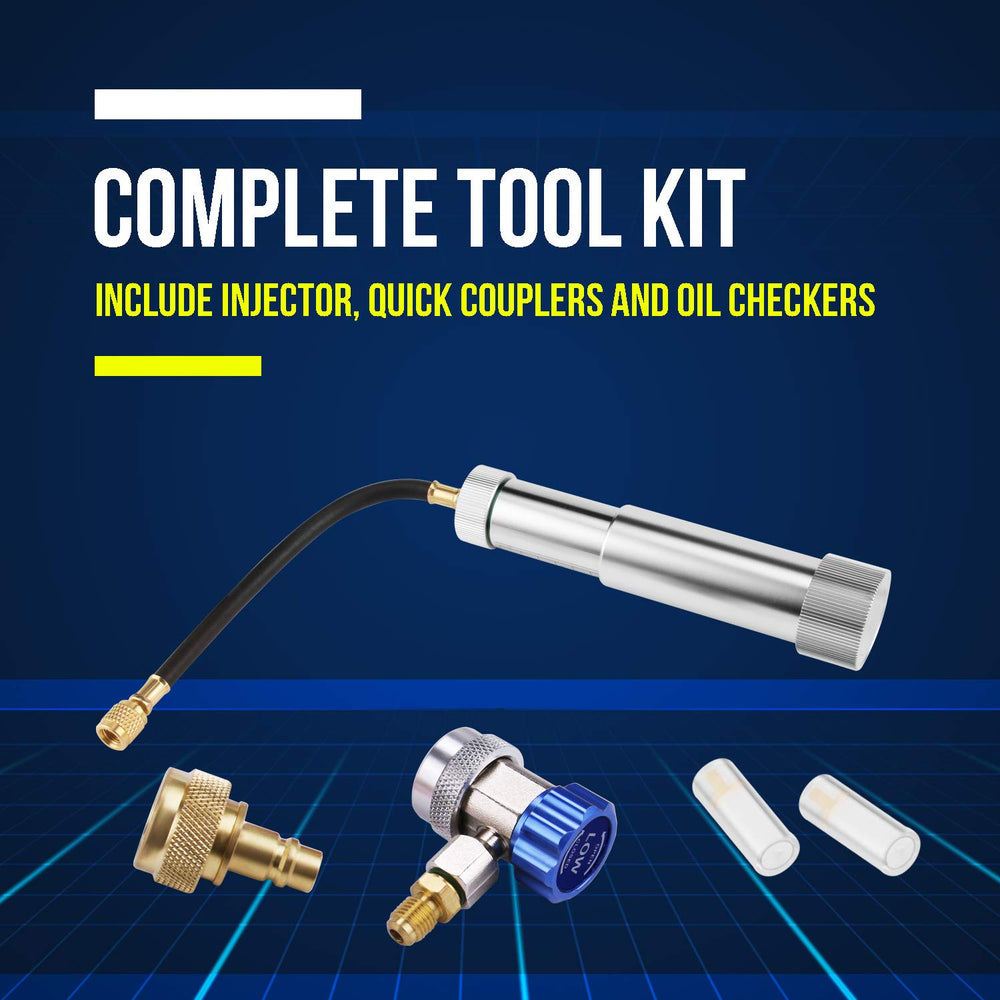 Low-side oil checkers included with Lichamp injector kit