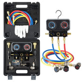 Lichamp AC gauge set with R1234YF, R134A, and R404A for charging and evacuation