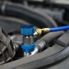 Lichamp adjustable valve on R134A adapter enables controlled attachment
