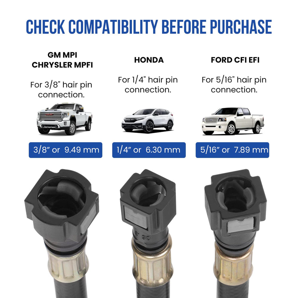 Lichamp four-in-one set in use for diagnosing injector and fuel line performance.