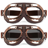 Lievermo Vintage Helmet Goggles front view with retro style and wind protection.