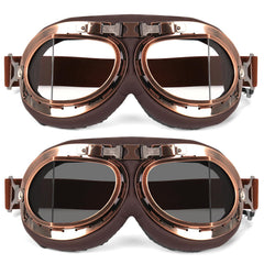 Lievermo Vintage Helmet Goggles front view with retro style and wind protection.