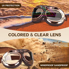 Lievermo Vintage Goggles in packaging, offering value with a 2-pack set.