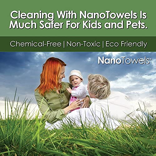 4-pack display of Life Miracle Nano Towels Minis