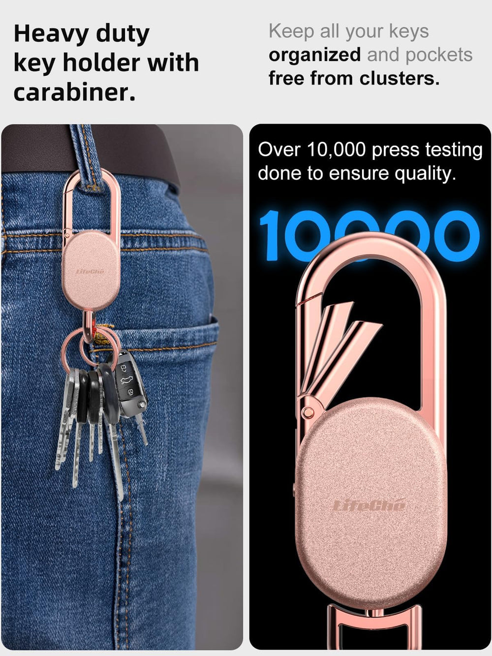 LifeChé keychain designed for daily use, gifts-ready and durable
