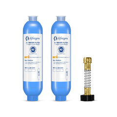 lifeegrn RV filter hose protector blue pack for safer drinking water on the road.