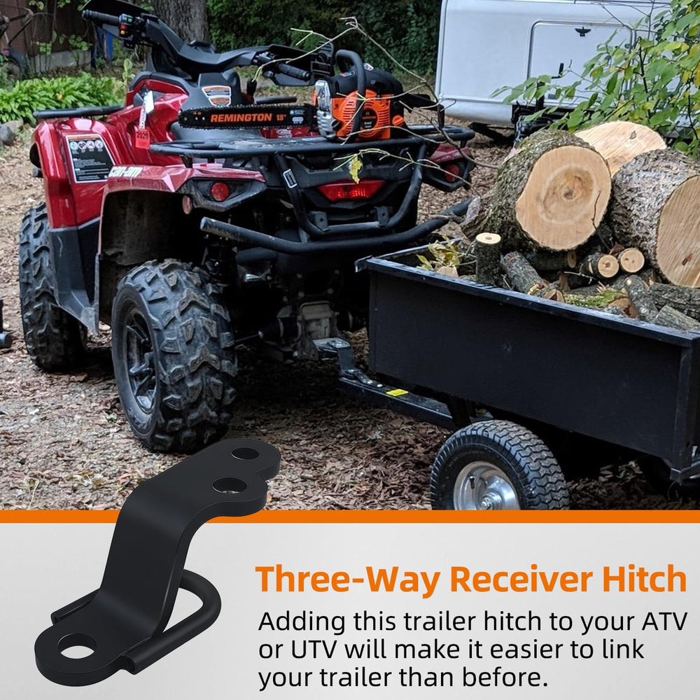 lifgarfe atv-utv hitch attachment offers flexible mounting for tools and attachments.