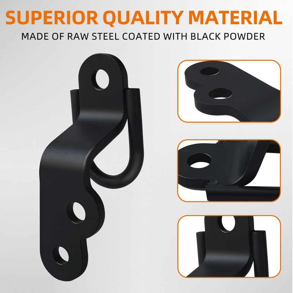 lifgarfe black powder coating protects the hitch against wear and weather.