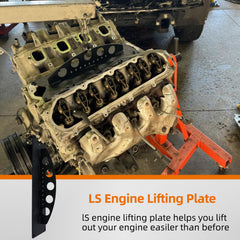 Lifgarfe LS engine lift plate bracket top view highlights sturdy construction.
