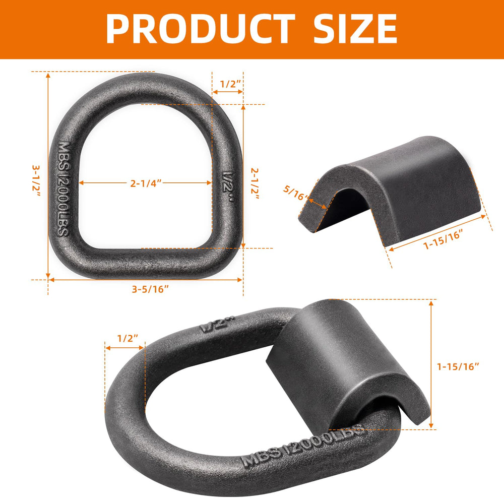 lifgarfe trailer D-ring attachment demonstrates durable weld-on anchor
