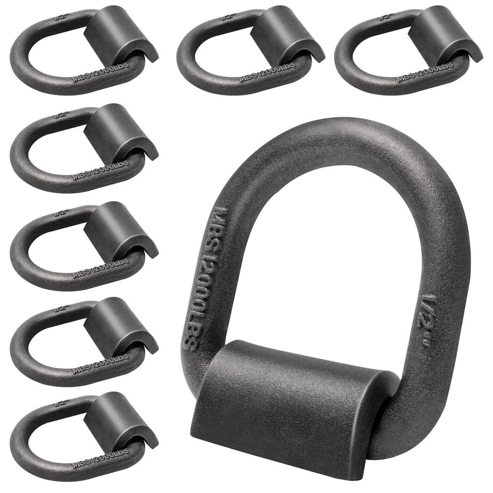 lifgarfe weld-on D-ring 8pc secures cargo on flatbeds and trailers