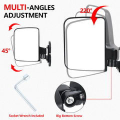 Large convex Lifronkit mirror enhances rear view for safer reversing and towing.