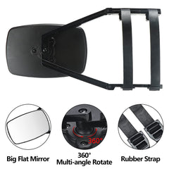 Lifronkit adjustable rubber straps secure the mirrors for a stable ride.