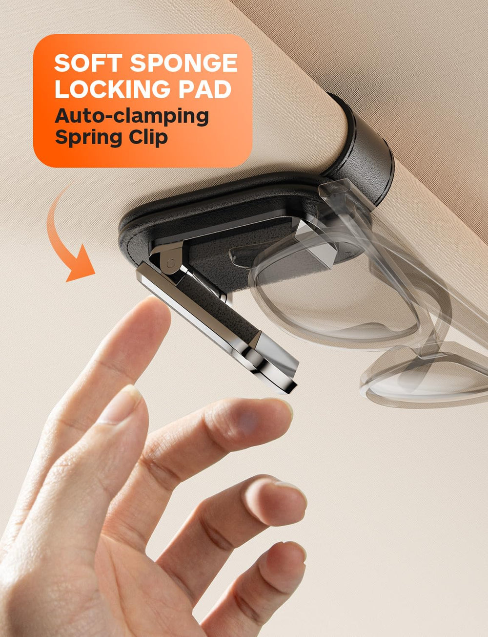 LiftRemote one-handed operation clip enables effortless reach while driving.