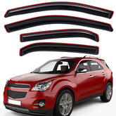 Lightronic front window deflector in dark smoke for airflow and glare reduction.