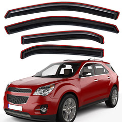 Lightronic front window deflector in dark smoke for airflow and glare reduction.