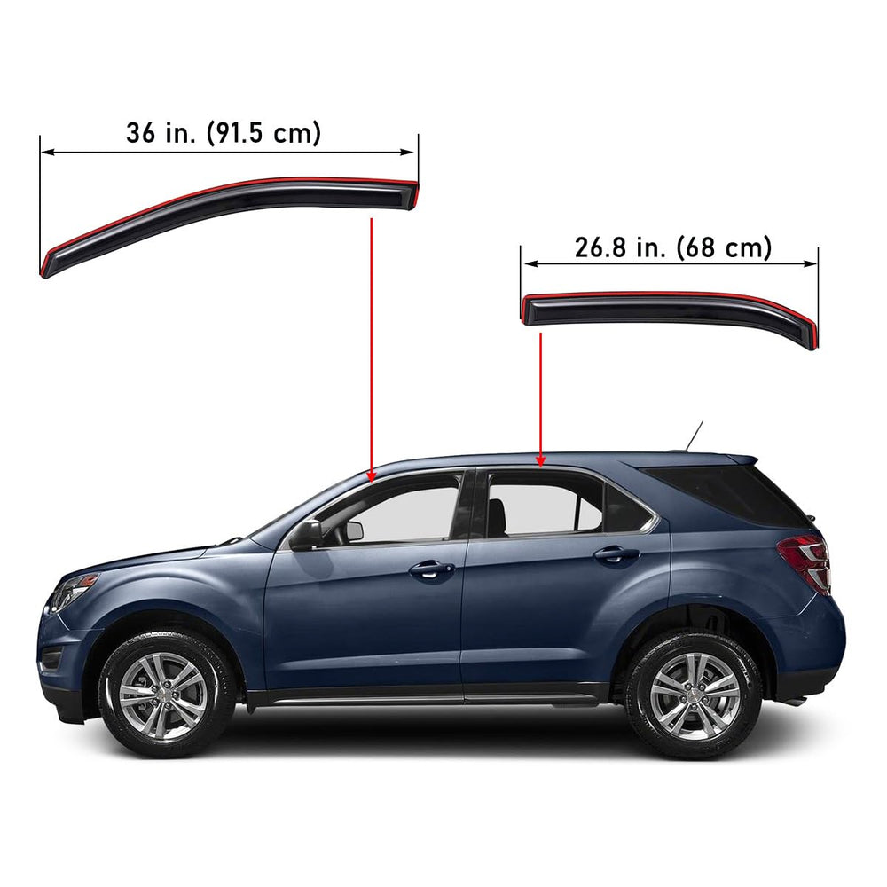 Lightronic rear window deflector in dark smoke for cabin comfort.