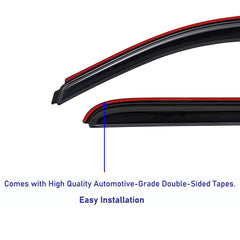 Lightronic rain guards during rain protect cab from wind and moisture.