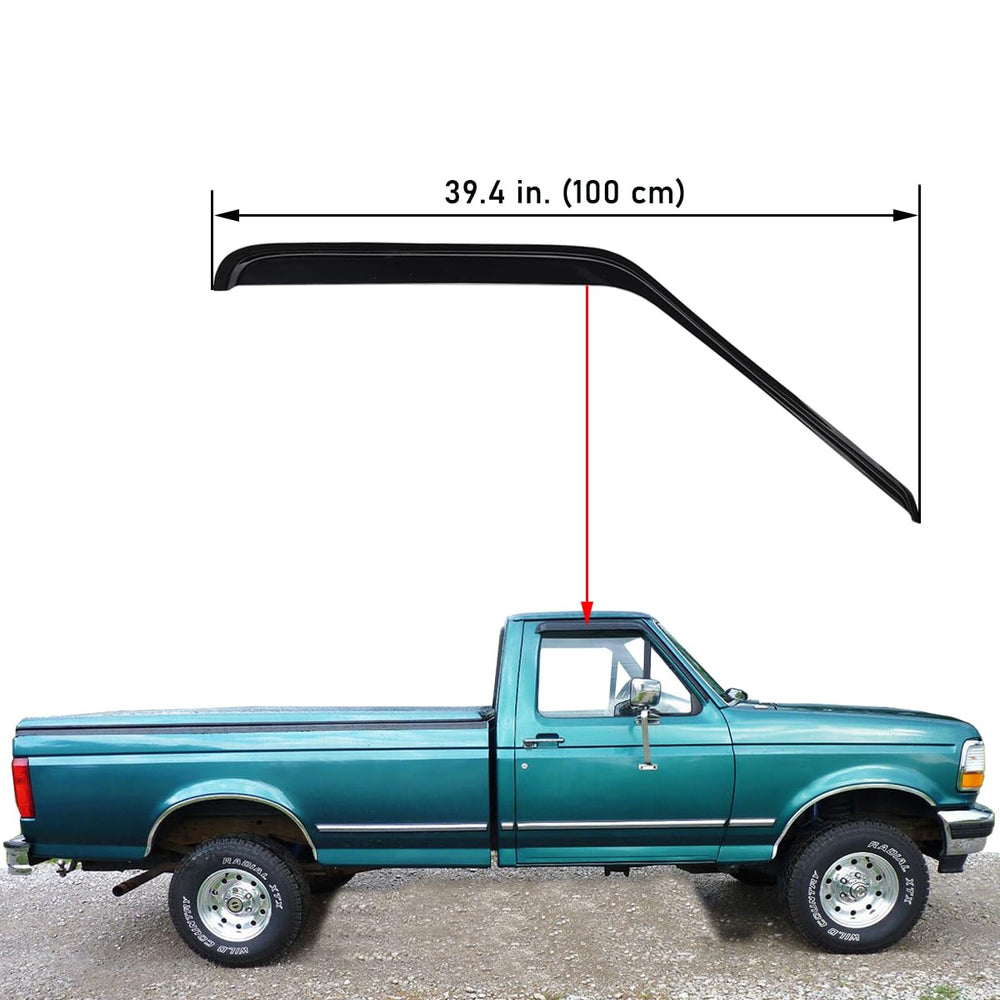 Lightronic window visor on Ford F-250 enhances wind protection and insect exclusion