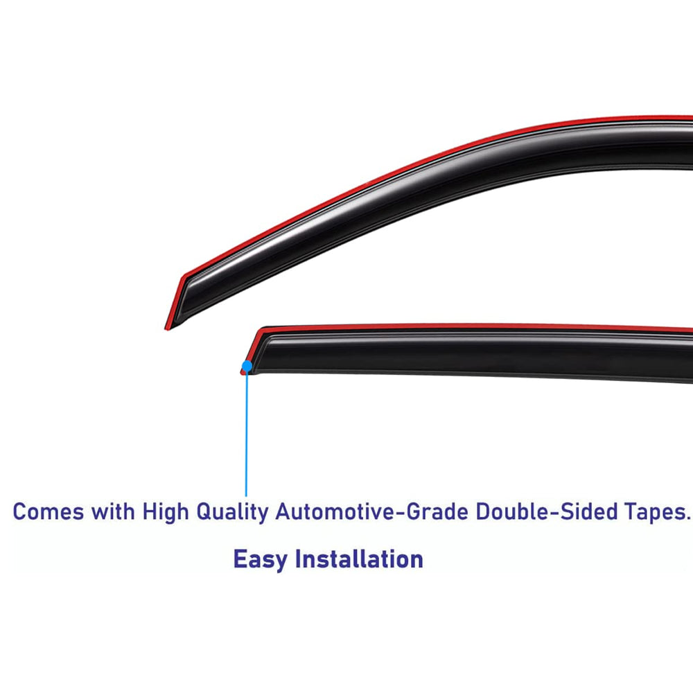 Lightronic Tacoma window visor dark smoke packaging and finish.
