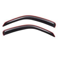 Lightronic Tacoma window visor front-left mounted for UV protection and airflow.