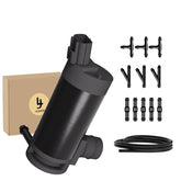 LILJUECE windshield washer pump close-up showing compact 12V motor for Ford trucks.