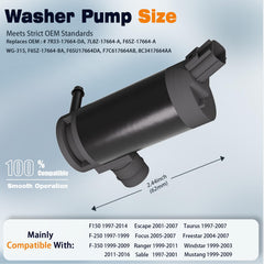 LILJUECE pump with 2-meter hose extended reach for wide windshield spraying.