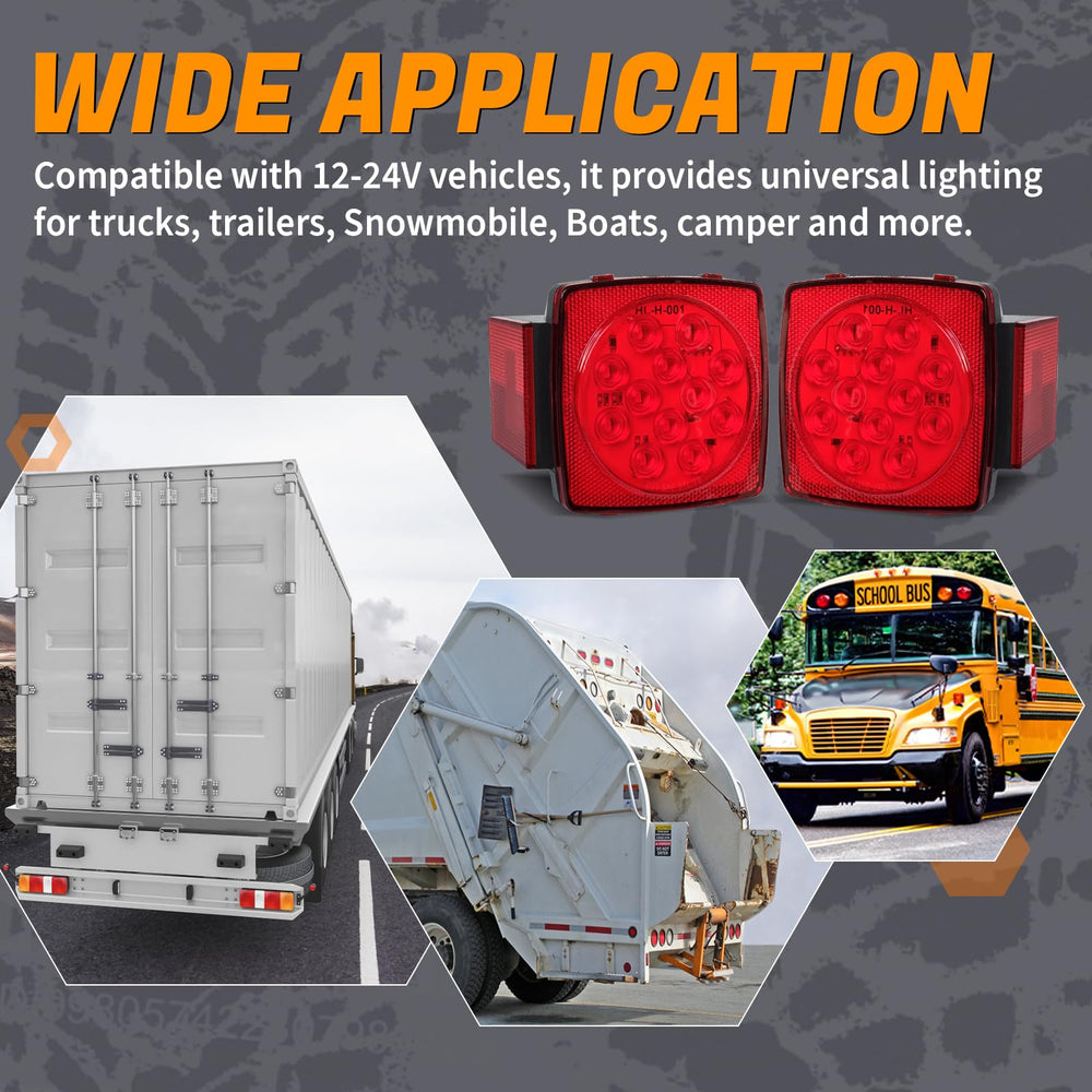 LiLoom license plate illumination on trailer light kit for night visibility.