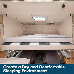 Airflow under the mattress promotes a drier, more comfortable night