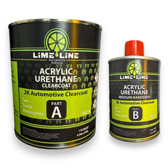 LiME LiNE 2K clear coat kit with hardener for smooth, durable topcoat.