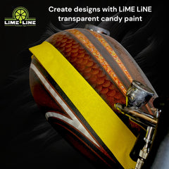 LiME LiNE durable vinyl tape resists wear during complex designs.