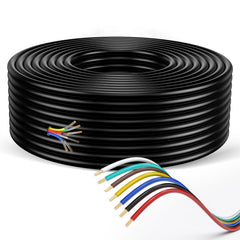 LIMICAR 7-way trailer wire 50 ft length with 14 gauge conductors for reliable power delivery.