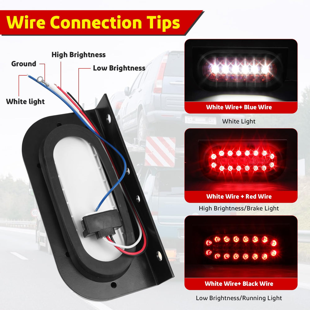 LIMICAR amber and red side marker lights enhance trailer visibility from the sides.