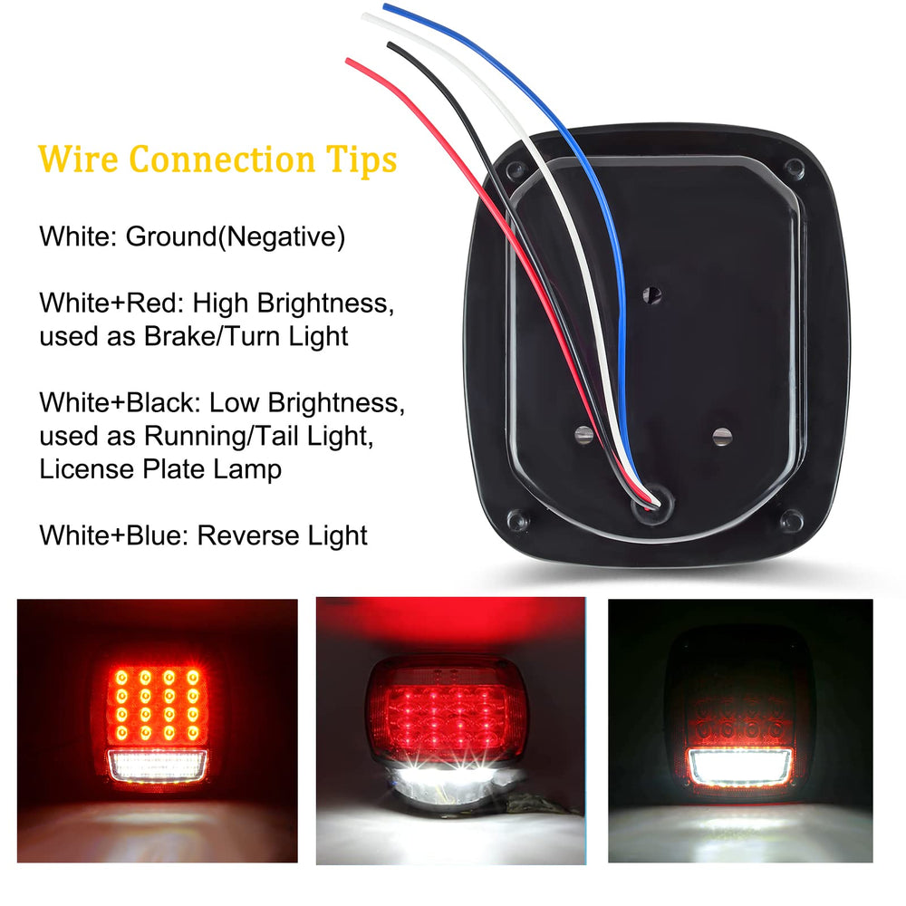 LIMICAR RV tail lights license plate lamp keeps rear registration readable.