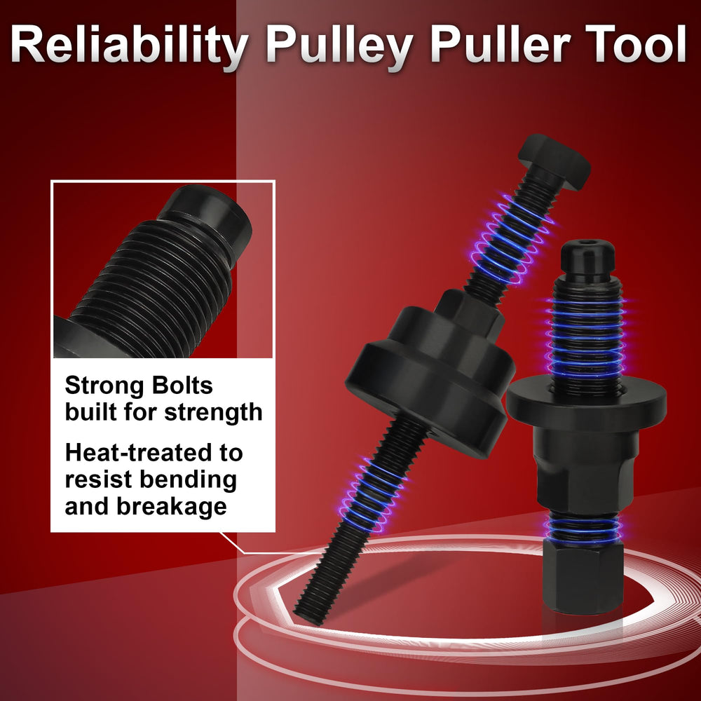 Limontek tool in use on a vehicle during pulley removal