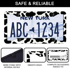 LIN KANG aluminum license plate frame highlights rust-resistant durability.
