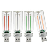 LINFGWNF 4-pack USB car night light glows softly for cozy nighttime drives.